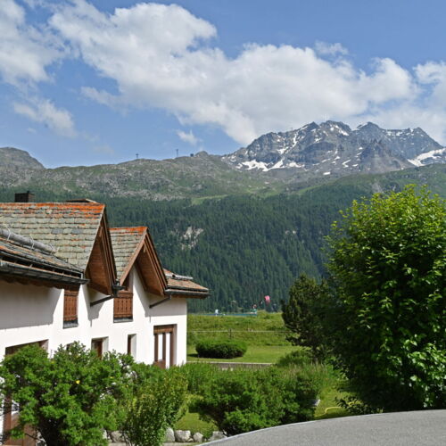 Erdgeschosswohnung mit 2.5-Zimmern und Bergsicht in Silvaplana