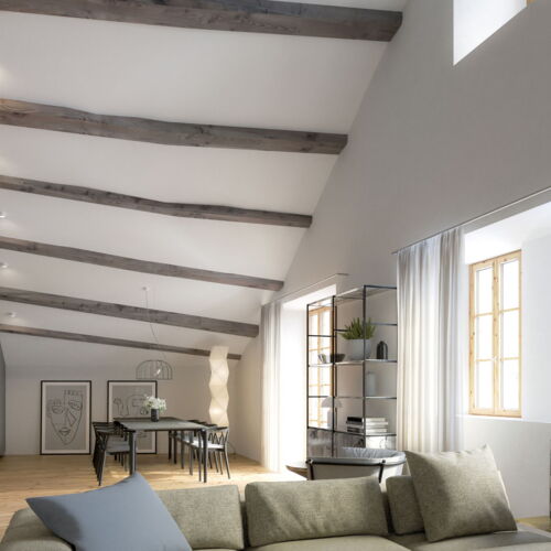 Attraktive und elegante Dachmaisonettewohnung in historischem Engadinerhaus